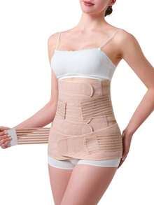 2 件/套腹部束带，包括腰部训练器 + 骨盆带，可调节钩环腰带，M-XXL - 彩色 - 查看 5