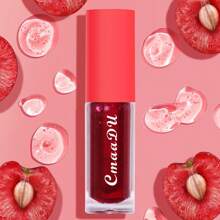 CmaaDu 1pcs Fruit Moisturizing Color Change Lip Gloss Lasting Waterproof Lipstick Non-Stick Cup Does Not Fade