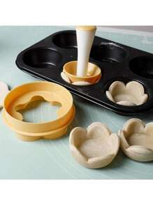 2 Stücke, Blumen Tortenheber und Tart-Tamper Set - ideal zum Backen von Tartes, Keksen und Keksn - Küchengeräte und Zubehör
