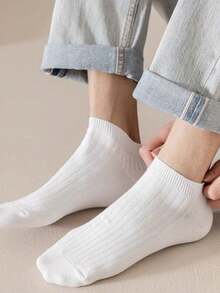 KIT 3 6 12Women's White Sports Socks With Stripes, Low Cut, Sizes 35-40, Cotton 35%, Polyester 62% - 白色 - 查看 5