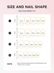 10 片手工制作短款指甲贴，粉色指甲，温柔花朵，夏季指甲，可重复使用假指甲