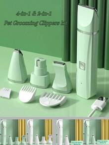 四合一和二合一可充电宠物修毛剪套装，用于修剪宠物指甲和毛发 - 彩色 - 查看 2