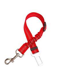 狗狗车用安全带、可调节宠物车用牵引绳、反光织带伸缩牵引绳、耐用尼龙狗狗安全带、可调节汽车安全带（带牵引绳，确保安全出行）、宠物猫狗车载旅行安全带（带弹性保护防震） - 彩色 - 查看 14