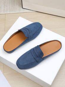 Women's 2025 Spring/Summer New Slip-On Slippers, Flat Soft Bottom Fashion Mule Shoes, Plus Size 41-43