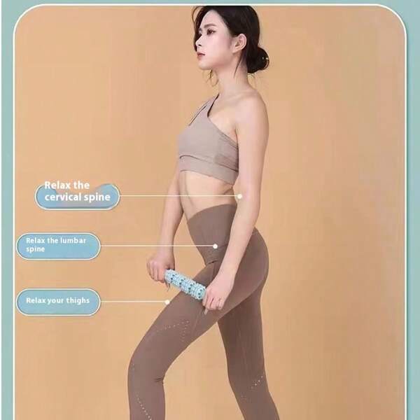 Leg Beauty Fitness Tool - Yoga Massage Stick, Spiked Roller For Leg Slimming & Muscle Relaxation, Gym