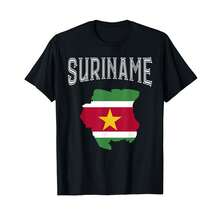 Retro Suriname Flag Vintage Throwback Sport T-Shirt> BL Gift Ideas - Black - View 1