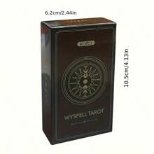 1 pièce - Cartes dorées Wyspell - Un élégant ensemble noir et or, parfait pour les débutants, idéal pour les fêtes et les rassemblements, cartes de jeu de magie en carton épais avancées, utilisées pour la prophétie et la divination