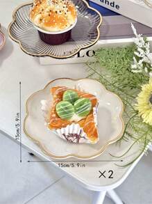 Trays - Creamy White Lace Plate 15cm - View 14