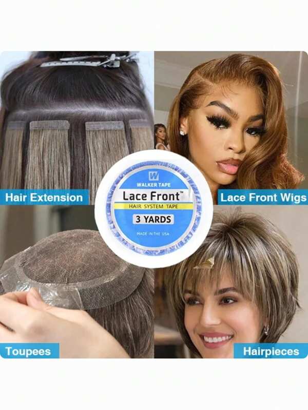 1pc/2pzs/3pcs/3yard 0.8cm Wig Tape Double Sided Wig Tape Double Sided Transparent, Lace Front Wig Support Tape Waterproof Strong Adhesive Double Sided