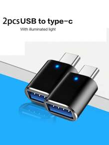 Reletech 1/3 pezzi Adattatore da Type-C a USB OTG, adattatore per porta Type-C per telefono cellulare, tablet, disco U, convertitore per auto