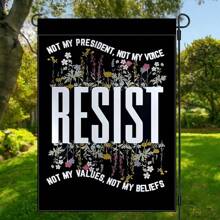 2D Door Banner 1pc FDT Garden Flag Resist With Flowers Print Welcome Outdoor Banner Flag Home Yard Decor, Lawn Decor Housewarming Gift Double Sided Burlap Flag 12x18inc