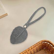 Curtain Tiebacks 2 Pcs Set Stylish Woven Hemp Rope Leaf Design Durable Curtain Hold Backs For Home - Grey 1pc - View 2