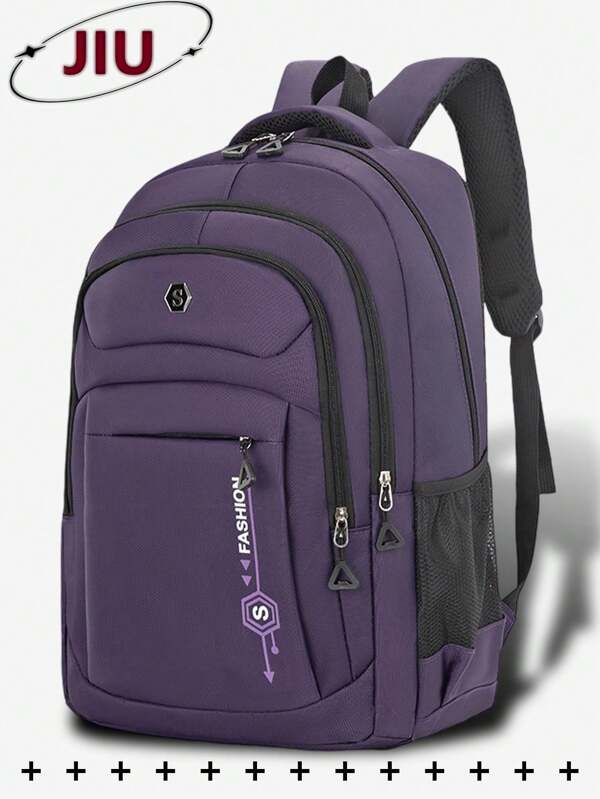 Leisure Sports Style Nylon Men's Backpack, Can Hold 15.6In Computer Bag, Large Capacity School Bag, Lightweight Multi-Functional Travel Bag, Convenient Storage Day Bag, Fashion Business Trip Bag Back To School Bags, Laptop Compartment, Portable, Suitable For Teen Girls Women College Students, Perfect For Back To School, First Day Of School, College, Middle School, High School
