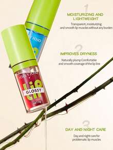 四色唇彩：滋养水光镜面光泽保湿唇油/玻璃唇和唇部护理 - 彩色 - 查看 4