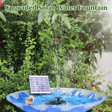 1 Set Solar Powered Water Pump Kit, 1.5W Mini Solar Panel Driven Pump, Separate Solar Panel And Pump, No Battery Needed, Comes With 4 Nozzles, Ground/Wall Mount, Plastic Bird Bath Fountain, Mini Pond, Solar Powered, Non-Detachable Photovoltaic System, Suitable For Birds, Bees And Butterflies, Outdoor Water Features, Garden, Small Pond, Patio And Fish Tank
