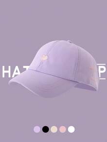 心形儿童防晒帽，女童遮阳帽，女婴夏季半开顶太阳帽 - 彩色 - 查看 9