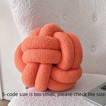 1pc Plush Sherpa Knot Ball Decorative Pillow, Home Decor Accent Cushion For Sofa Bedroom, Halloween Gift - Multicolor - View 21