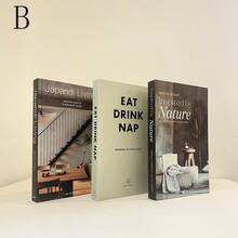 3pcs Set Minimalist Fake Books Decor, Fashion Decorative Books For Shelves, Photo Shoot Props - Multicolor - View 5