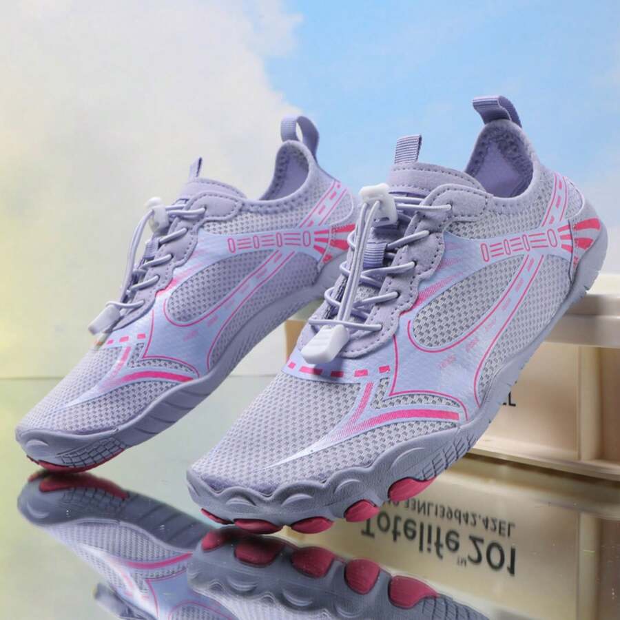 2025年新款加大码男女沙滩鞋,海洋泳装鞋,女士户外速干水鞋,防滑涉水鞋 - 紫色 - 查看 1