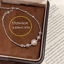 1pc Women's Luxurious Lace Trimmed Wavy Bracelet - Fashionable Versatile Jewelry, Suitable For Daily, Party, Holiday, And Banquet Occasions