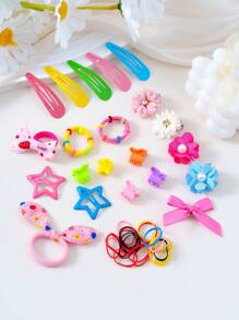 Set di 791 pezzi/20 pezzi/10 pezzi di accessori per capelli alla moda e semplici per ragazze, fermagli per capelli eleganti con fiori di perle, elastici per capelli durevoli, adatti come regalo e per uso quotidiano