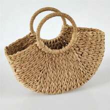New Imitated Straw Bags For Women, Handmade Woven Basket, Rattan Bag For Women, Simple Bag That Matches Everything