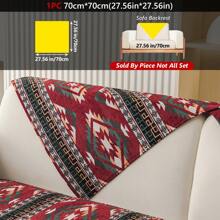 1 buc pernă de canapea în stil boem, țesătură chenilă, jacquard, husă de canapea artizanală, lavabilă, prietenoasă cu animalele de companie, pernă de protecție pentru canapea, universală, antiderapantă, potrivită pentru decorarea camerei, Advanced Sense (roșu, 90x90cm, scaun unic)