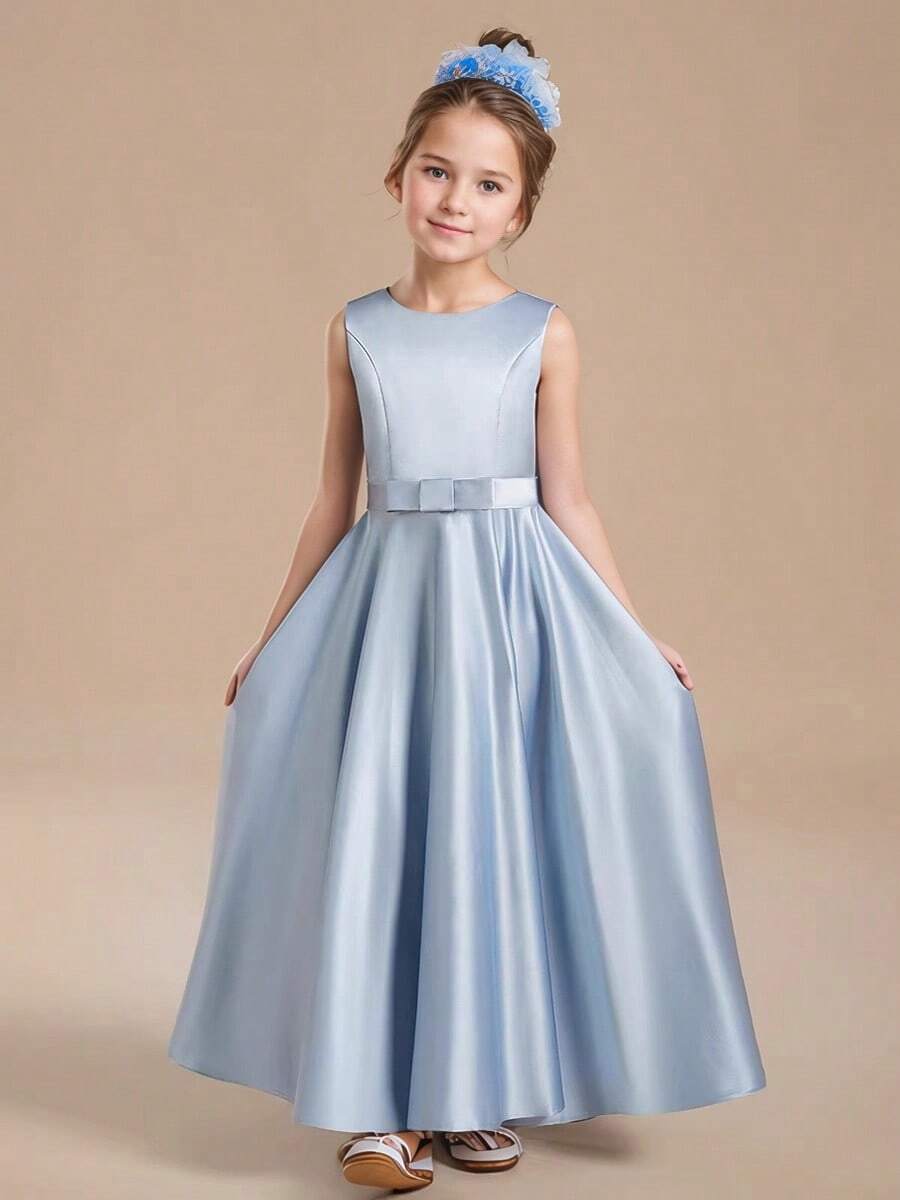 Vestido de princesa para niña preadolescente, vestido de novia abultado - Azul - Ver 1