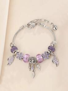 1 chiếc vòng tay hạt Dreamcatcher đính đá trang trí cho phụ nữ, trang sức thanh lịch - Nhiều màu - Xem 3