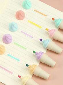 30pcs/1set - Colorful Cone Highlighters, Fun And Colorful Markers, Small And Portable, Great For Journaling, Doodling, Notetaking, Great For School And Office Supplies, Classroom Rewards, Holiday Gifts (6 Colors) Back To School