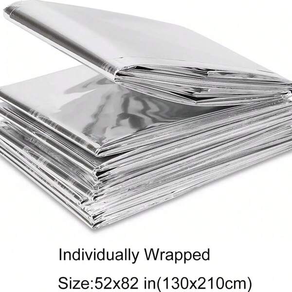 Outdoor Notfall-Decke - wasserdichte Überlebens-Rettungsdecke zum Campen, gold und silber, 130 x 210 cm