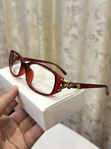 1pc Women's Casual Retro Plain Glass Eyeglasses, Suitable For Daily Wear And Street Style