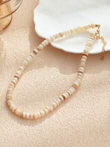 1/2/3/6/9pcs Multi-Color Natural Shell Asymmetrical Stone Sea Star Necklace Bracelet Set, Suitable For Women Spring/Summer Daily, Beach, Holiday & Casual Wear