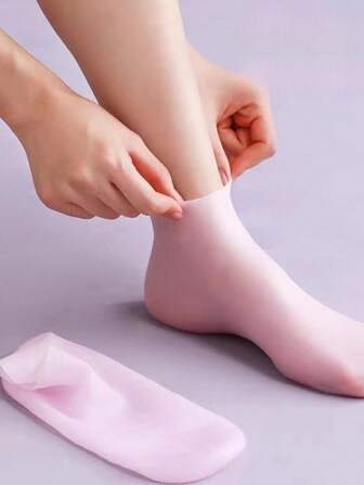 1 pezzo Calzini da spiaggia in silicone, calze intere per la prevenzione delle screpolature dei piedi per uomo e donna, calze riutilizzabili all'aloe vera, calze SPA da notte, calze antiscivolo per tacchi alti, cura dei piedi a domicilio (necessario ordinare 2 set)