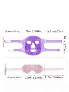 1PC Face Care Gel Facial Mask+Eye Care Gel Facial Mask Combination, Reusable Cold And Hot Treatment Facial Mask And Facial Mask Set, No Battery, Ice Mask, Ice Eye Mask, Ice Bag Facial Mask, Postoperative Recovery, Hot Compress Full Face Cooling Super Soft Mask - Multicolor - View 12
