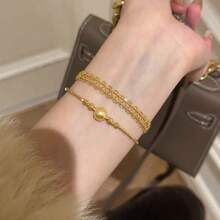 1pc Women's Luxurious Lace Trimmed Wavy Bracelet - Fashionable Versatile Jewelry, Suitable For Daily, Party, Holiday, And Banquet Occasions