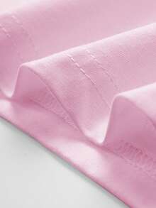 GRDR Men's Fashionable Solid Color Basic Short Sleeve Casual T-Shirt - Pink - View 4