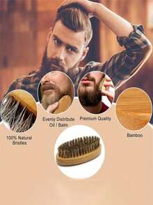 2 件/3 件胡须刷和梳子套装，男士木制美容套装，包括胡须刷、双面木制胡须梳和剪刀，是男士胡须和头发护理的理想礼物