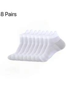 8 pares de calcetines de tobillo deportivos informales unisex, de tela de punto suave, para primavera y verano