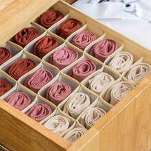3 Stücke als Set (24 + 16 + 7) Socken und Unterwäsche Aufbewahrungsboxen, faltbare Schubladenbox aus Stoff, Haushaltssortierbox, einfache Aufbewahrungsbox für Zuhause, Schulbedarf