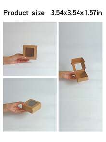 10/30个装白色小礼盒，带透明窗口，适用于珠宝、肥皂、糖果等，手工制品纸板包装，装饰性扁平散装盒，适合礼品、工艺品、赠品、婚礼派对、新娘送礼会等场合。