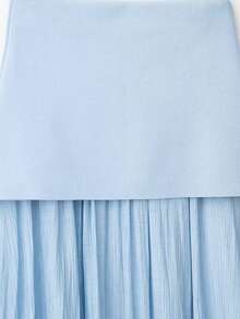 Seelio 春夏新品针织短款上衣和半身裙套装 - 淺藍色 - 查看 9