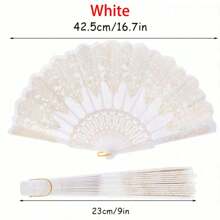 1/2/5pcs Elegant Bohemian Style Fabric Fan With Floral Pattern - Perfect For Weddings, Decorations, Parties, And Gifts | Elegant Design For Special Occasions Like Thanksgiving, Mother'S Day, Father'S Day, And Graduation Events, Wedding Decorations