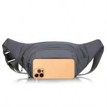 New Pure Canvas Fit Waistpack Mobile Waistpack Men's Sports Outdoor Leisure Running Anti Theft Ultra Thin Invisible.-Zmt