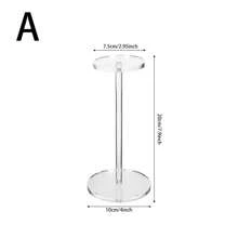 Perchero transparente elegante de acrílico para sombreros con correa de piel sintética negra - Perfecto para sombreros tipo fedora, pelucas y accesorios de cabello | Diseño independiente para decoración de dormitorio, centro comercial y peluquería, decoración de cabello