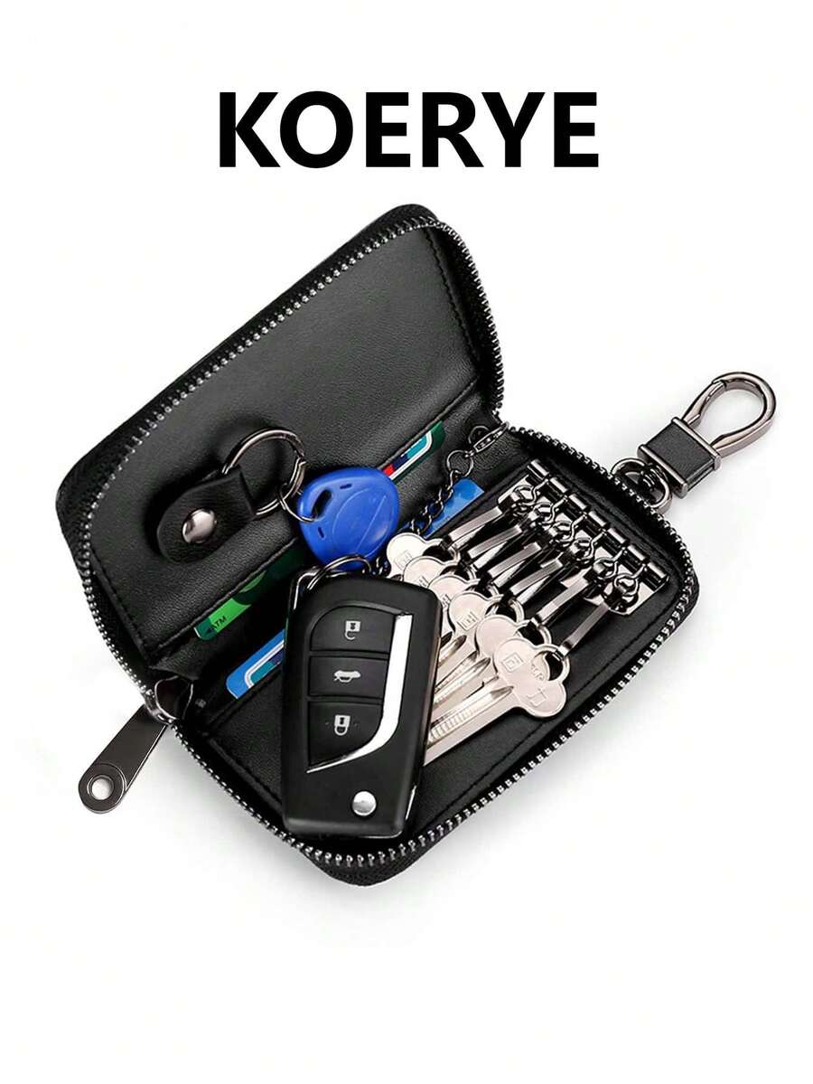 1pc Retro Personalized Multi-Hook Mini Key Pouch, Suitable For Daily