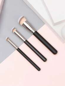 3pcs Professional Foundation Concealer Brush Set For Smooth And Even Application Of Liquid And Cream Makeup - Multicolor - View 8