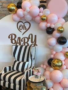 Shower Party Decoration Stickers 1 Piece Pvc Material Removable Wear-Resistant Stickers Suitable For Wall Decoration Home Decoration Arch Decoration Wall Stickers Stickers Make Your Life A New Look Holiday Decoration Stickers Birthday Graduation Gifts