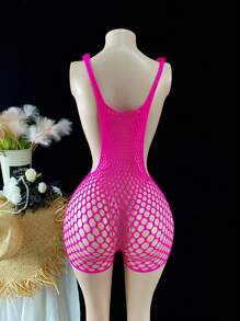 1 pieza Lencería sexy body stocking transparente sin ropa interior para el Día de San Valentín, ropa y traje de baño de mujer