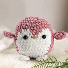 Häkelsets für Erwachsene Anfänger, süßer Pinguin für Anfänger Häkel-Starterset, ideales kreatives DIY-Geschenk für Bastelfans mit Schritt-für-Schritt-Video-Tutorials, süßer Pinguin